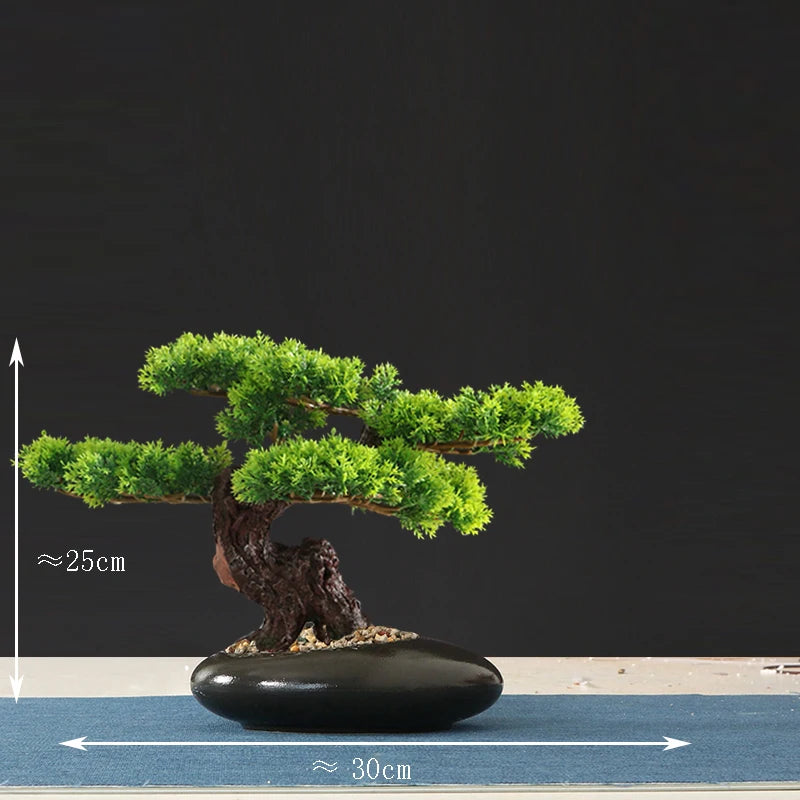 faux arbre bonsaï décoratif pour salon et aménagement paysager - vue 19 sur 36