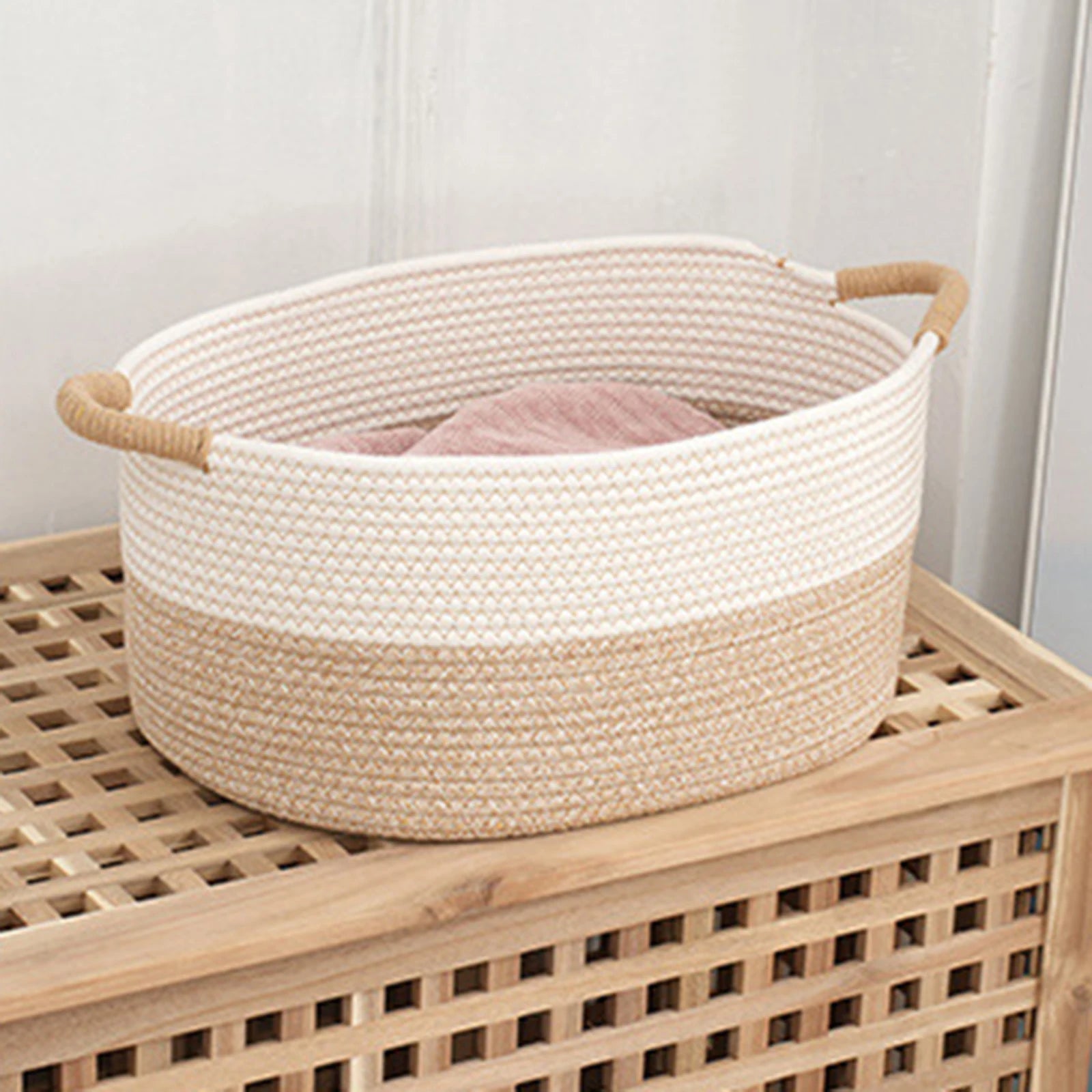 paniers tissés en corde pour un rangement pratique et élégant - vue 1 sur 7