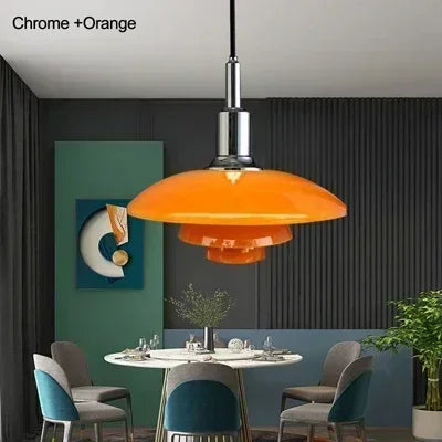 suspension design danois abat-jour en verre lumineux décoratif