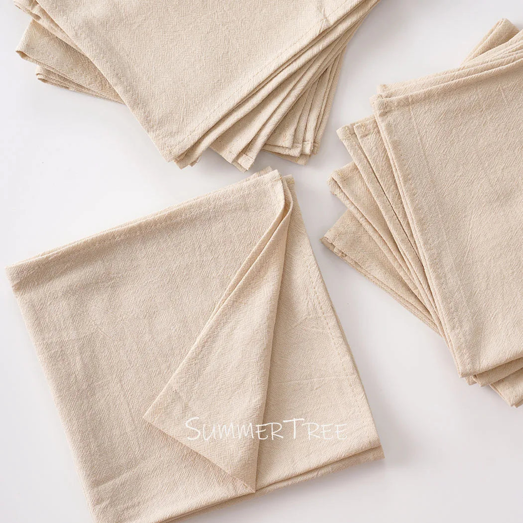 Serviette de table coton lavé style vintage durable - vue 2 sur 7