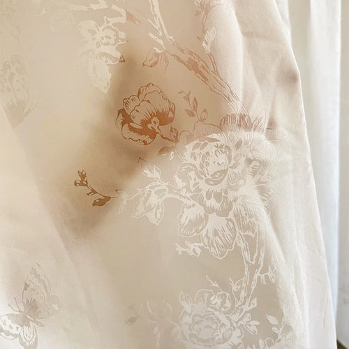 Voilage tulle motif papillons pour chambre fille salon - vue 8 sur 8