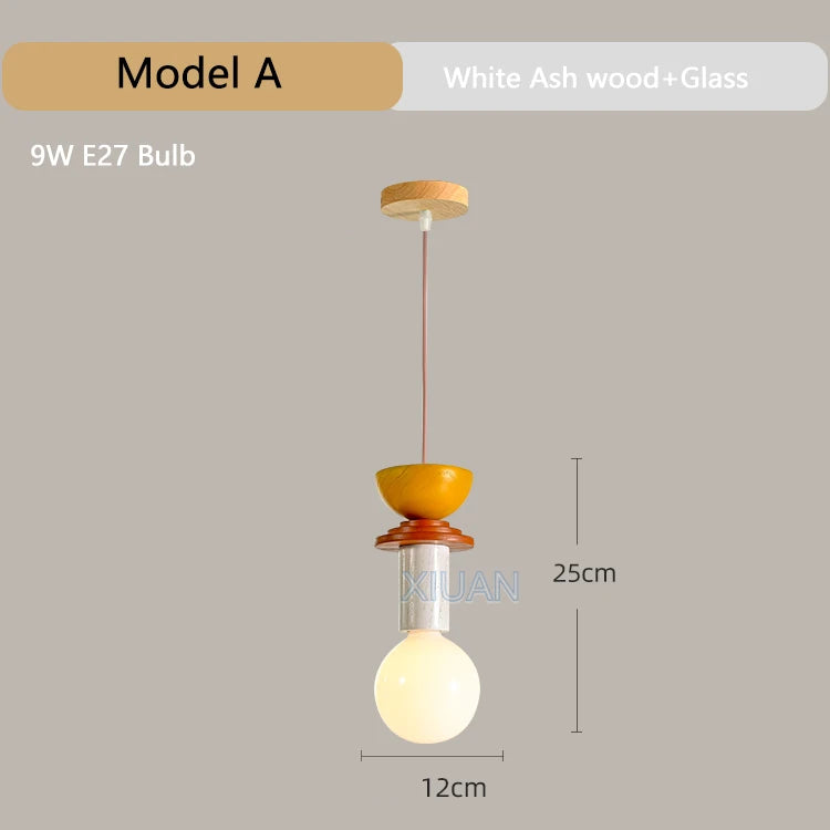 lustre en bois moderne avec led pour maison - vue 13 sur 13