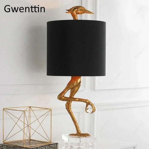 lampe de table autruche design créatif pour décoration intérieure moderne - vue 2 sur 7