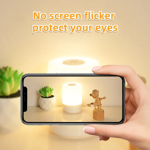 lampe de table usb rechargeable avec veilleuse trois couleurs - vue 6 sur 7