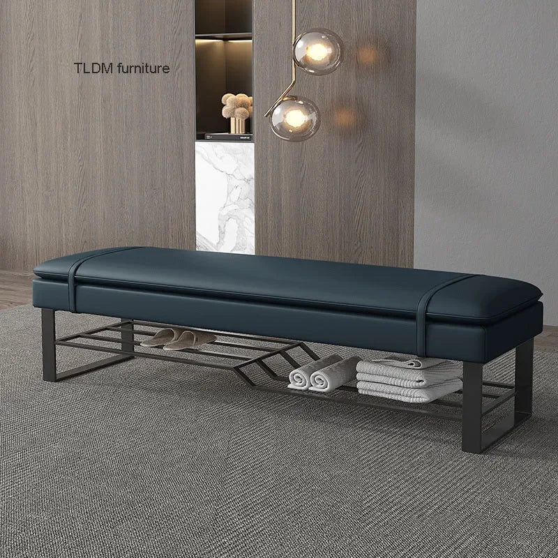bureau minimaliste avec poufs et bancs design créatif - vue 5 sur 15