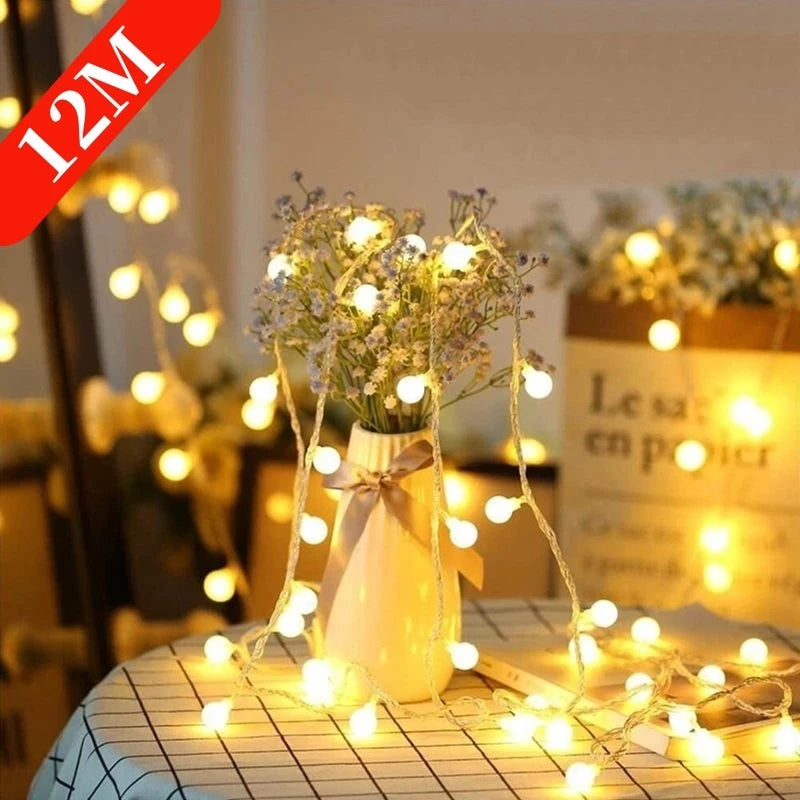 guirlande lumineuse led 10 m pour mariage jardin et décoration extérieure - vue 5 sur 9