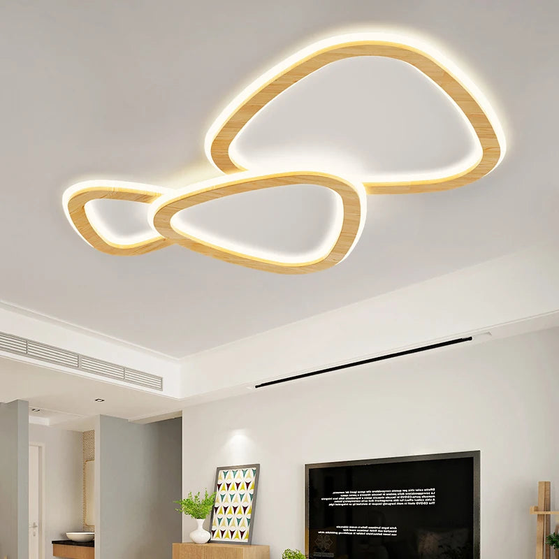 lustre moderne en bois pour ambiance minimaliste créative - vue 4 sur 10