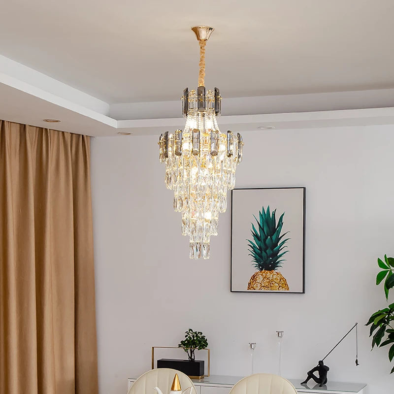 lustre en cristal design contemporain pour intérieur élégant - vue 4 sur 11
