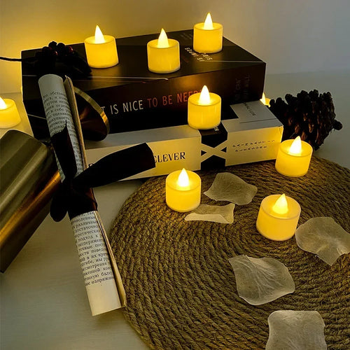 lot de bougies led sans flamme pour décorations de fête romantiques - vue 5 sur 15