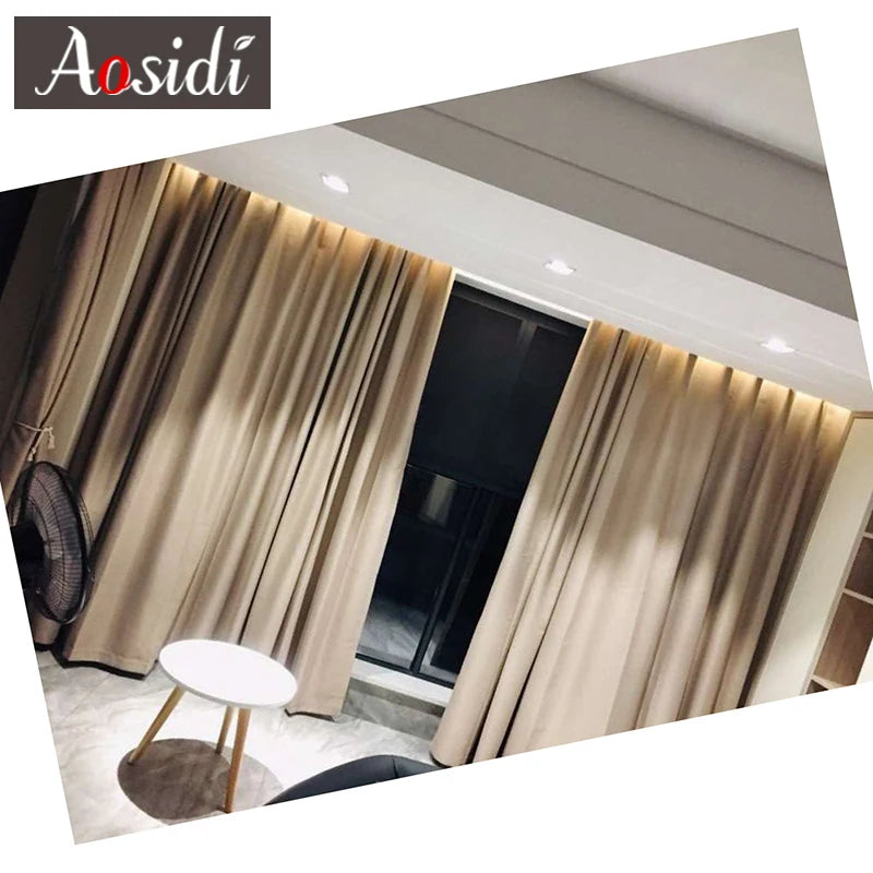 Rideau occultant moderne polyester pour salon et chambre