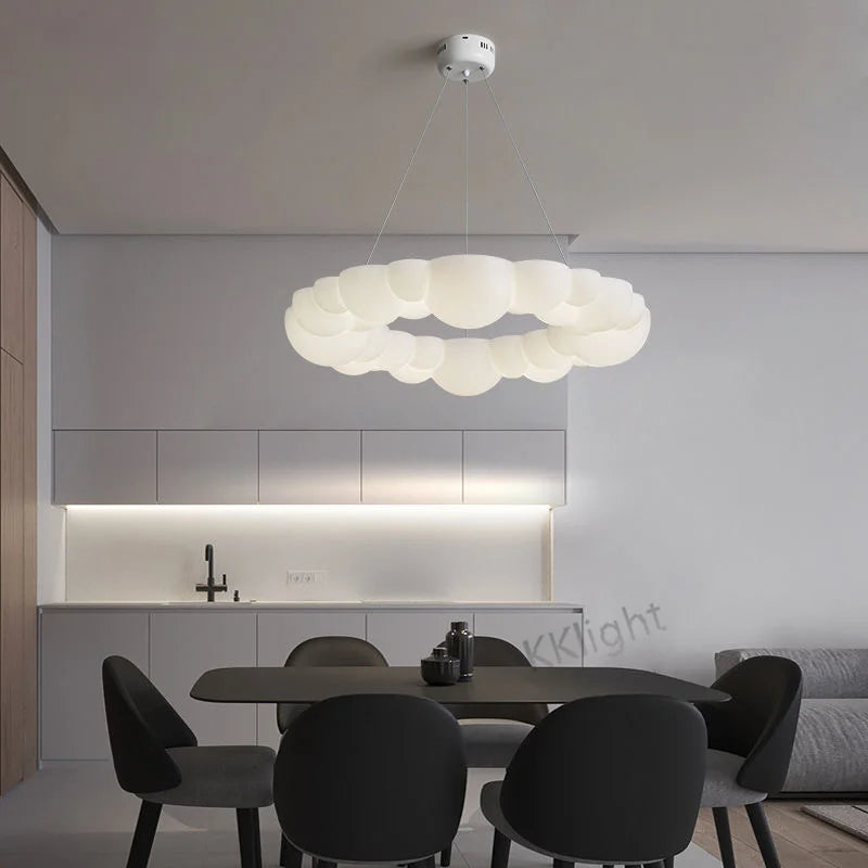 Nordique créatif nuage nuances suspension lumières moderne plafond lustre salon chambre enfants chambre décor LED plafonnier - vue 4 sur 13