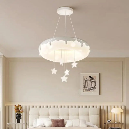 52cm Donuts Pendant Lamp With Remote Control Dimming Children's Room Bubble Ball Chandelier Light Kids Nursery Bedroom Lamp LED - vue 4 sur 12