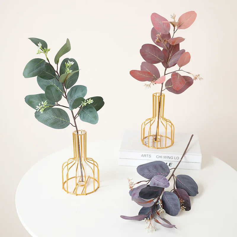 branche d eucalyptus artificielle décoration jardin balcon plante simulée - vue 2 sur 11