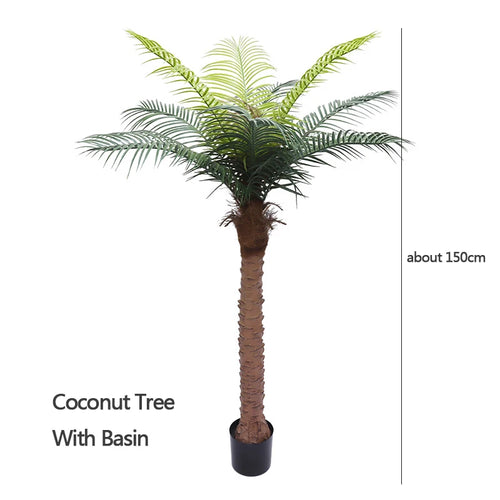 cocotier artificiel grande plante verte pour décoration intérieure - vue 15 sur 15