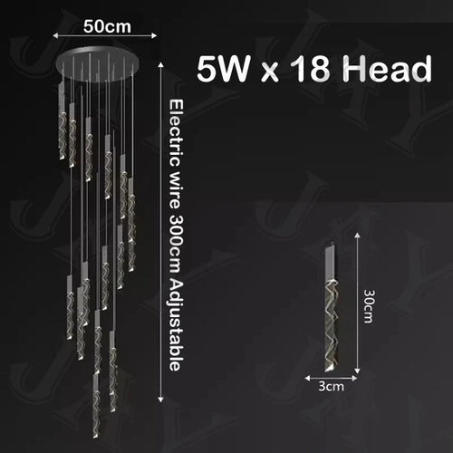lustre en cristal de luxe à led pour un éclairage élégant - vue 17 sur 17
