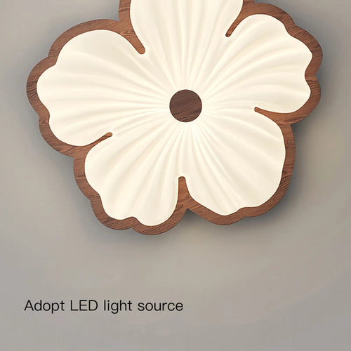 plafonnier moderne à fleurs en bois pour décoration intérieure - vue 5 sur 13
