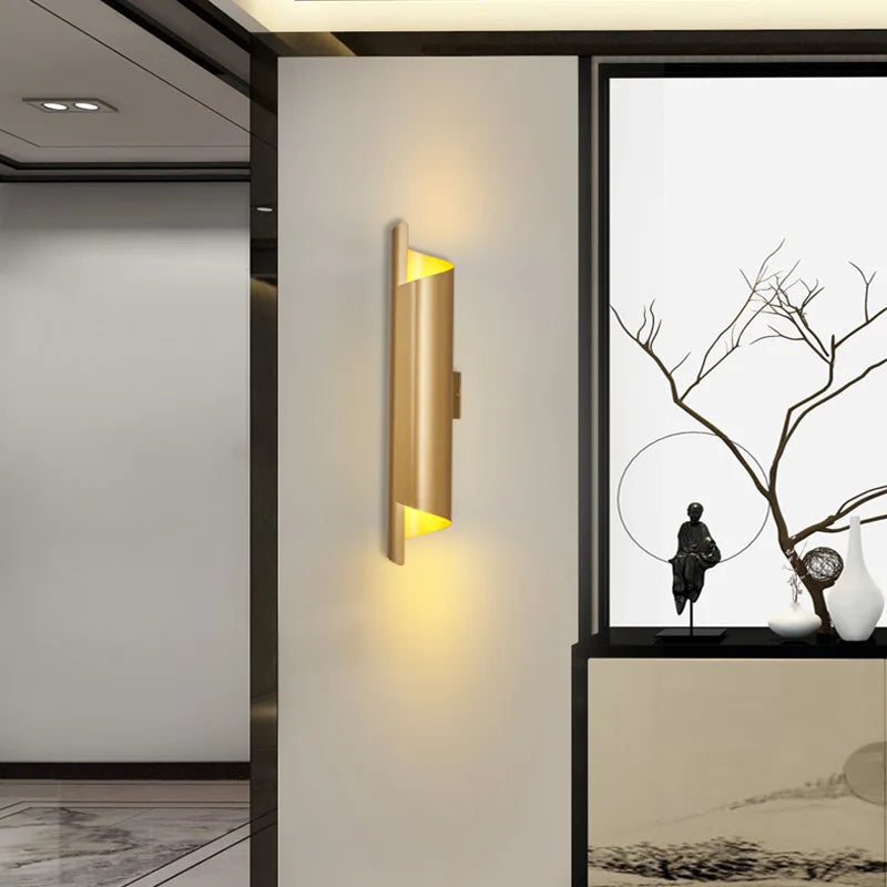 Modern living room background wall lamp, bedroom bedside wall lamp, Nordic creative E27 staircase and corridor lighting fixture - vue 4 sur 13