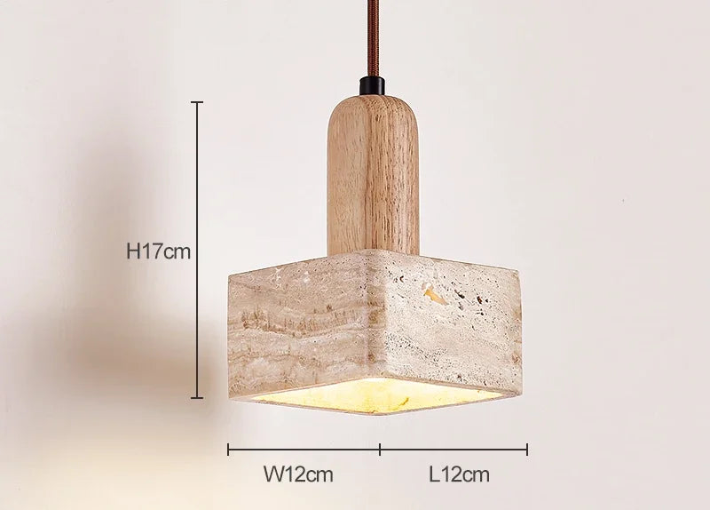 suspension en bois massif pour décoration intérieure créative rétro - vue 6 sur 7