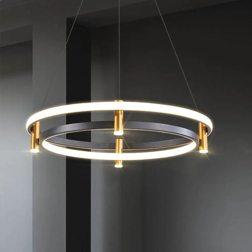 lustre led nordique anneau décoratif pour maison - vue 2 sur 7