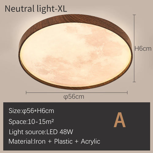 Plafonniers lune moderne LED à intensité variable - vue 13 sur 17