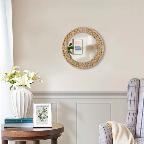 miroir décoratif nordique tissé à la main pour décoration créative - vue 7 sur 7