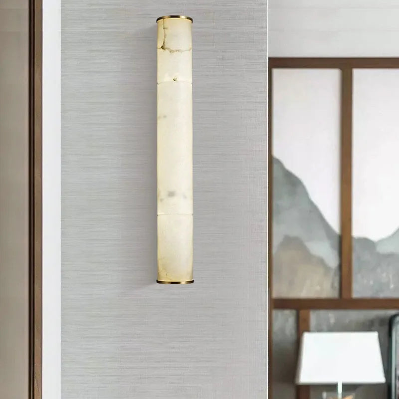 Brass Natural Marble Wall Lamp Drop Shipping Foyer Dining Room Stairs Stone Sconce Lamp Luxury Bedroom Copper Lamp Art Deco - vue 1 sur 10