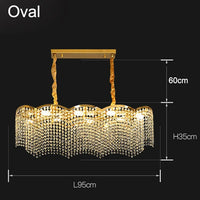 lustre moderne en cristal doré haute suspension design élégant pour intérieur