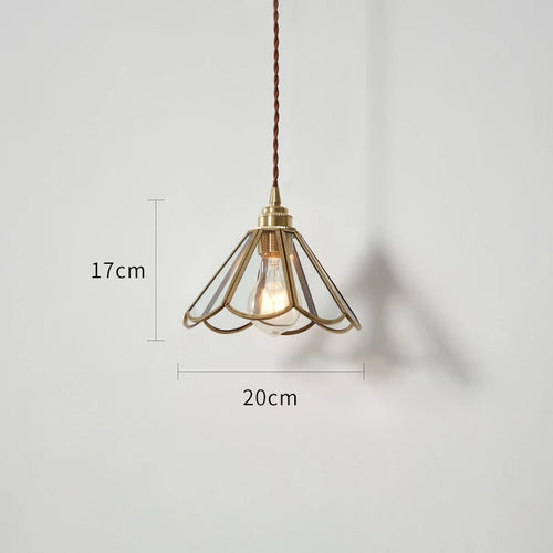 Suspension Nordique LED en Verre et corps doré - vue 10 sur 20