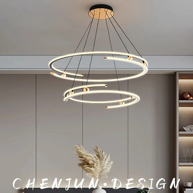Lustre suspendu moderne Suspension LED pour salon salle à manger chambre cuisine île décoration de la maison luminaire Lustre - vue 6 sur 12