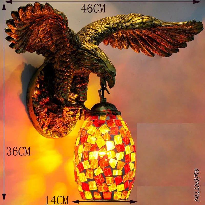 applique murale eagle décoration rétro bohème lumineuse artistique - vue 3 sur 18