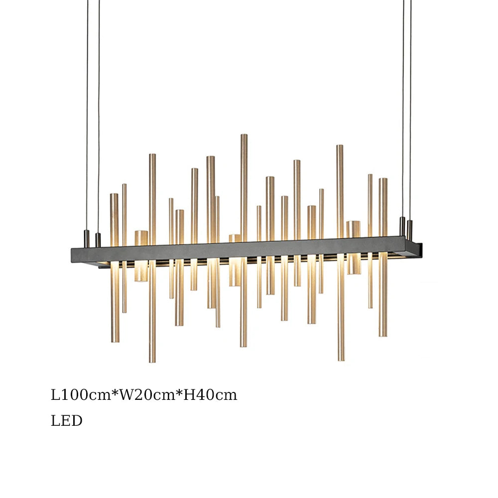 suspension à led en acier inoxydable pour décoration intérieure - vue 12 sur 16