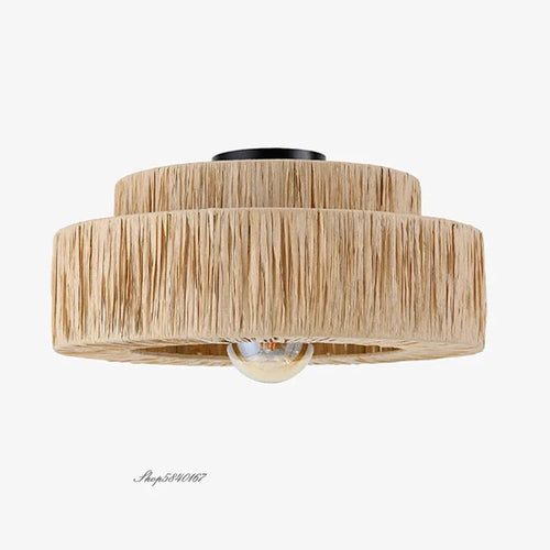 suspension en rotin lustre créatif fait main décoratif pour intérieur - vue 5 sur 16