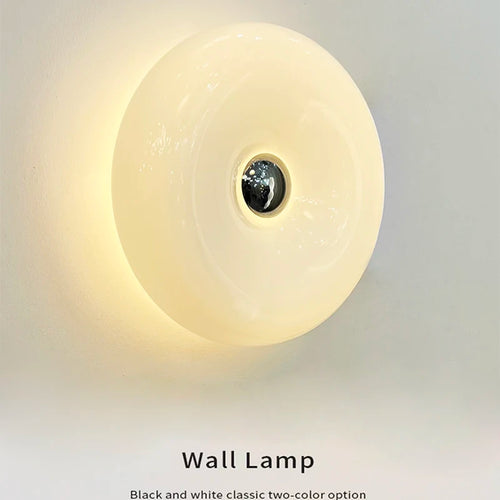 Modern Glass Wall Lamps for Bedside Living Room Stair Hallway Lighting 220V Milky White Glass Sconce Remote Control Optional - vue 2 sur 8
