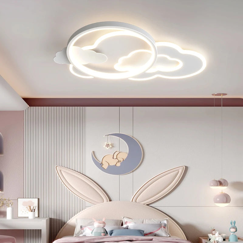 plafonnier led nuage moderne pour chambre d enfants décorative - vue 6 sur 9