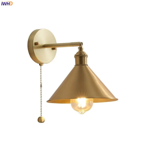 IWHD nordique moderne cuivre applique murale LED lampes applique décor à la maison éclairage intérieur chambre salle de bains salon escalier lumière Luminaria - vue 3 sur 32