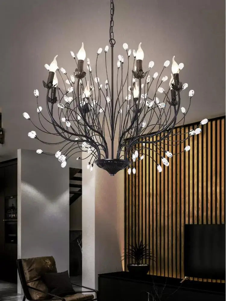 lustre led en cristal design pour un intérieur élégant et moderne - vue 6 sur 7