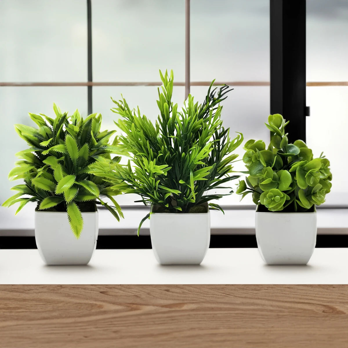 plante artificielle en pot pour décoration de bureau et jardin - vue 1 sur 45