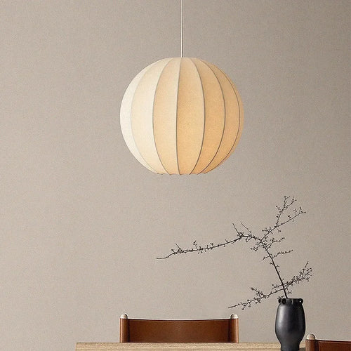 suspension wabi sabi en soie pour décoration intérieure moderne - vue 5 sur 14
