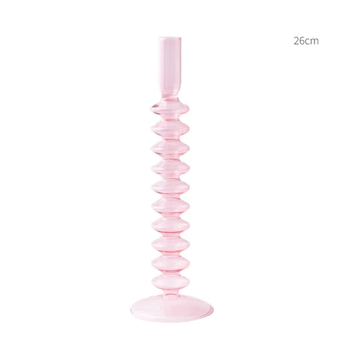 bougeoir en verre conique pour table de mariage et décoration nordique - vue 23 sur 28