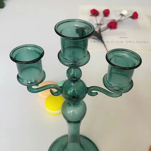 bougeoir rétro trois têtes pour décorations variées - vue 4 sur 9