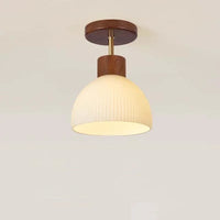 Nordique LED plafonnier en bois noyer luminaire salon allée couloir étude chambre lampes intérieur décor éclairage lampes Lustre