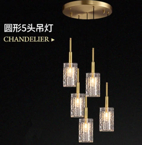 lustre en cristal doré design pour intérieur élégant et moderne - vue 10 sur 11