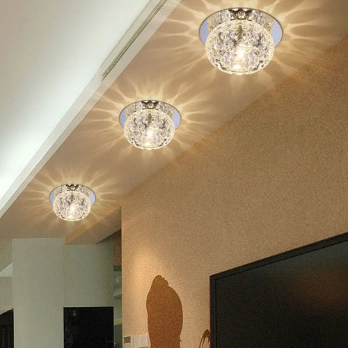 plafonnier en cristal à led pour décoration moderne - vue 3 sur 9