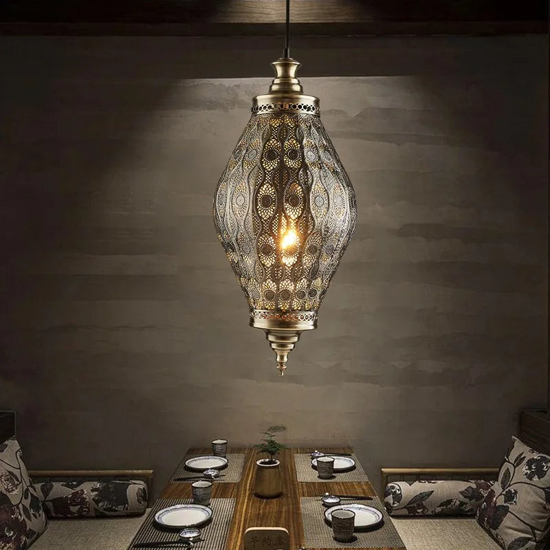Luminaire suspendu de Style sud-est asiatique - vue 6 sur 9
