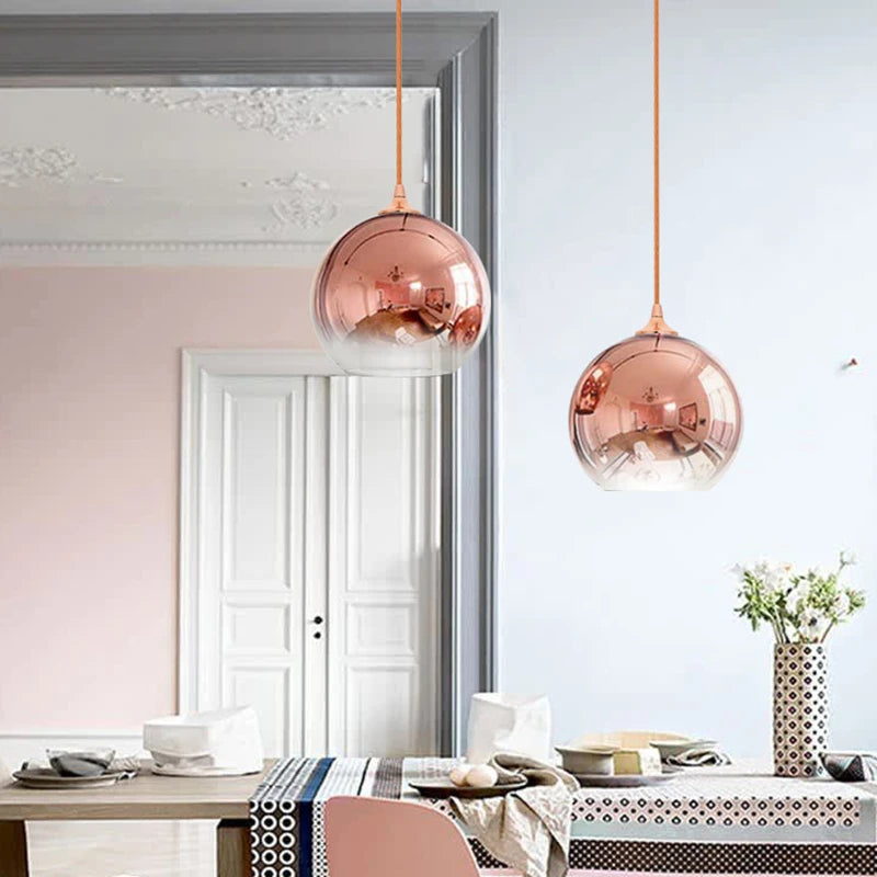 suspension modernes en verre pour décoration nordique - vue 4 sur 9