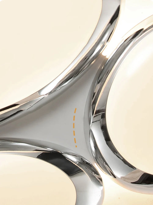 plafonnier led intelligent design moderne forme galets - vue 7 sur 9