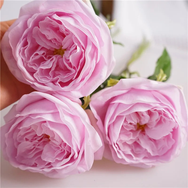 fleurs artificielles rose real touch pour décoration et cadeau - vue 2 sur 11