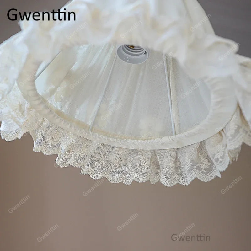lampes de table en tissu style princesse décoratives à LED - vue 6 sur 8