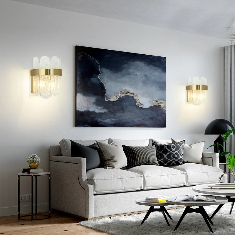 applique murale led nordique post-moderne en verre décorative - vue 3 sur 8