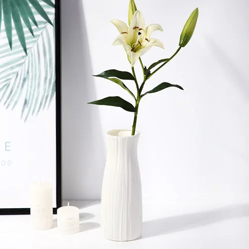 vase nordique en plastique pour fleurs décoratives modernes - vue 8 sur 12